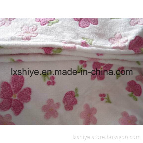 100%Polyester Printed Plain Coral Fleece